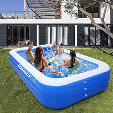 Loamars Inflatable Pool for Adults, 120 * 72 * 22 Inch Inflatable Swimming Pool for Kids
